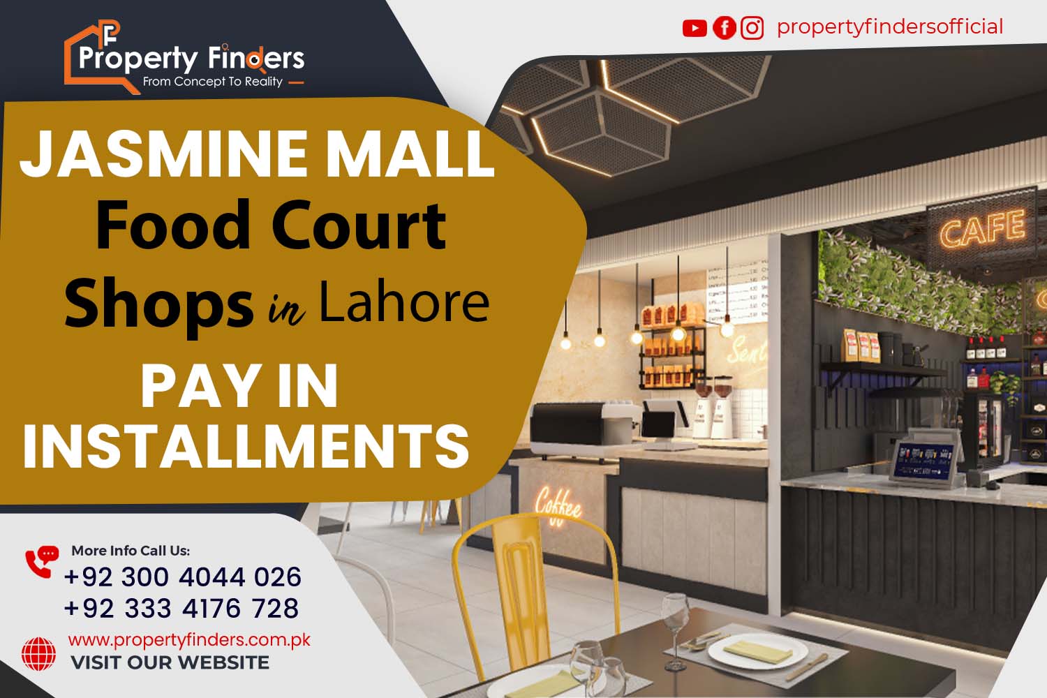 Jasmine Mall Food Court Shops in Lahore