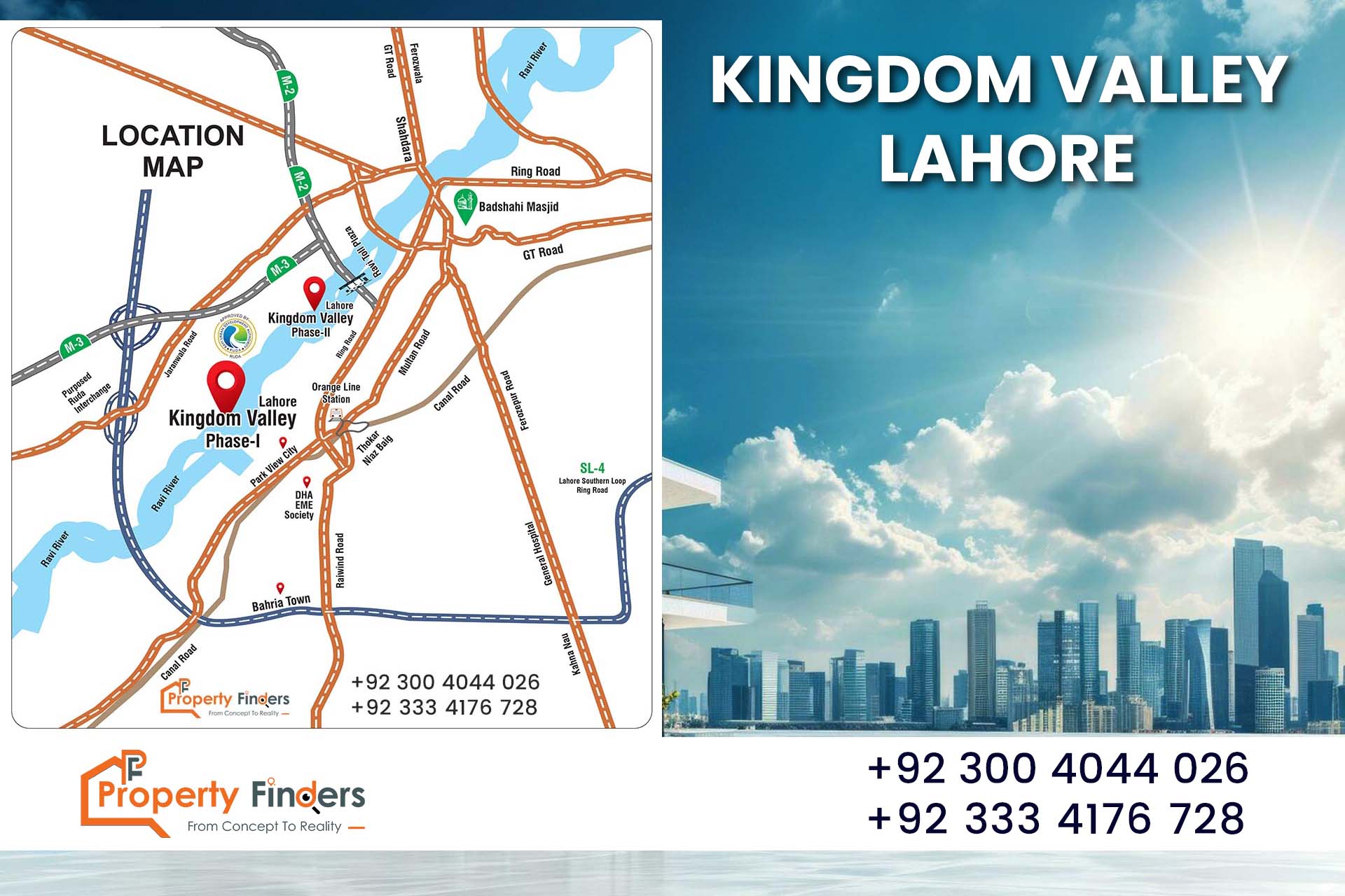Kingdom Valley Lahore - Payment Plan, Location & Booking Details 18 kingdom-valley map location