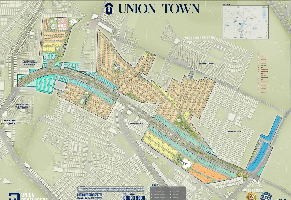 Unino Town Lahore Map